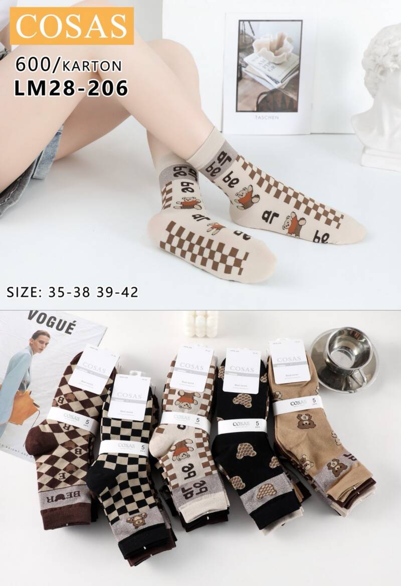 Skarpety damskie Roz 35-42, Mix kolor Paczka 40 szt 1